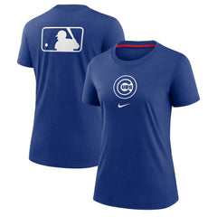 Chicago Cubs Nike Women's Authentic Collection Early Work Tri-Blend T-Shirt - Royal - Nike on Sale
