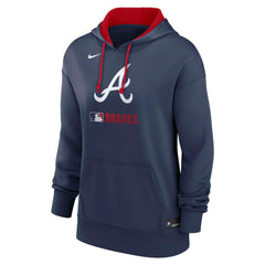 Atlanta Braves Nike Women's Authentic Collection Therma-FIT Hoodie - Navy - Nike on Sale