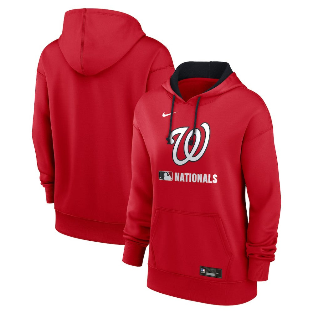Washington Nationals Nike Women's Authentic Collection Therma-FIT Hoodie - Red - Nike Lifestyle