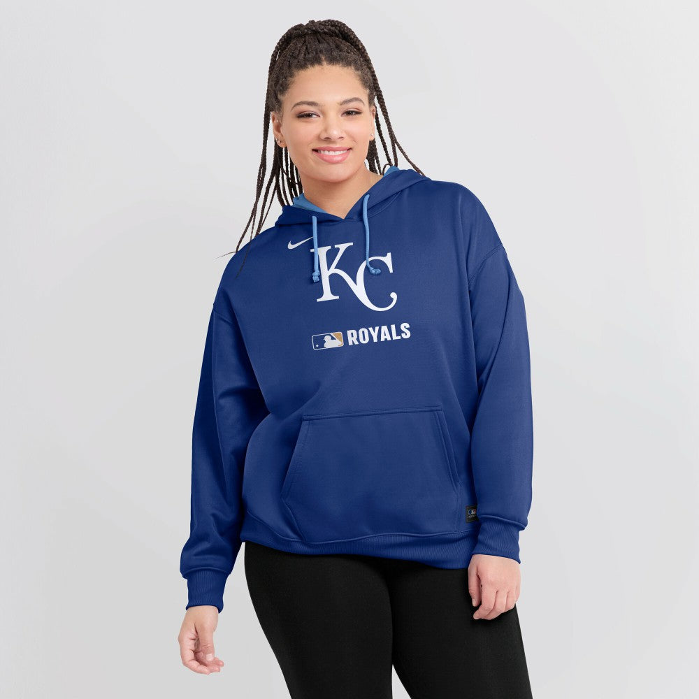 Kansas City Royals Nike Women's Authentic Collection Therma-FIT Hoodie - Royal - Nike Lifestyle