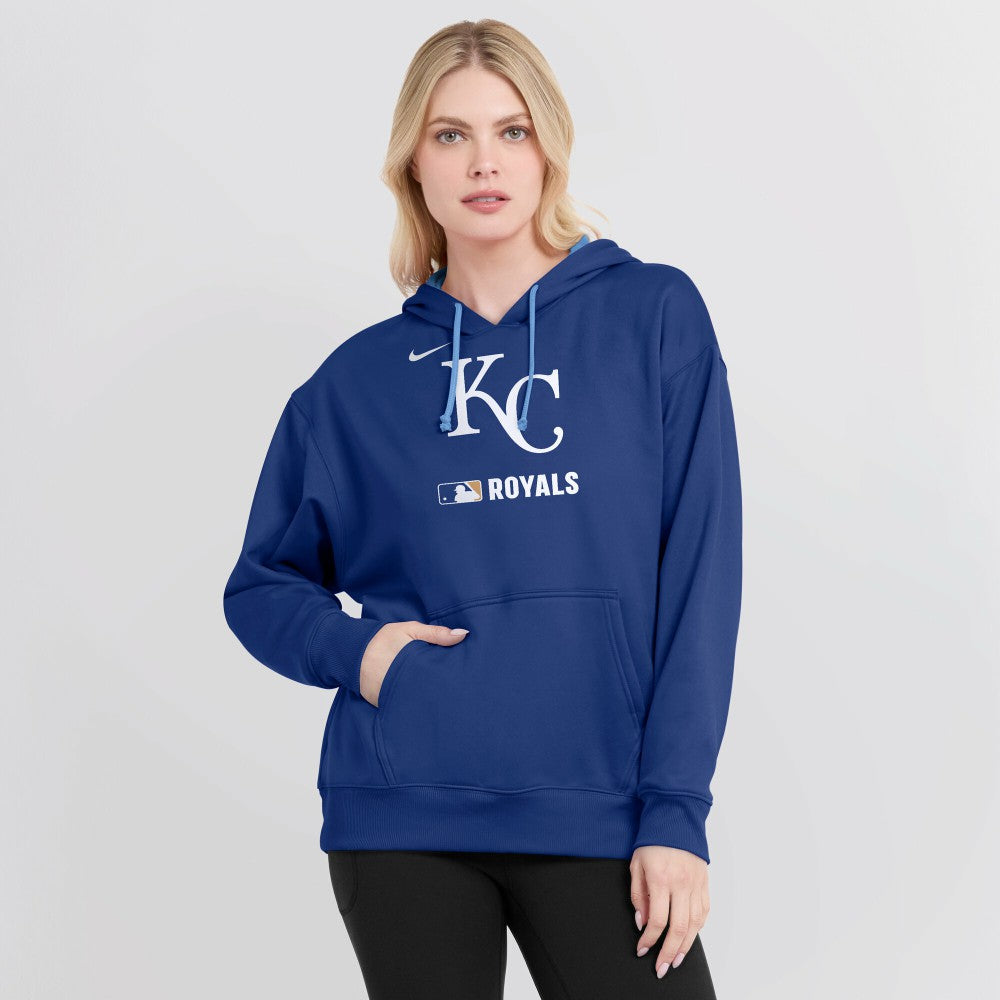 Kansas City Royals Nike Women's Authentic Collection Therma-FIT Hoodie - Royal - Nike Lifestyle