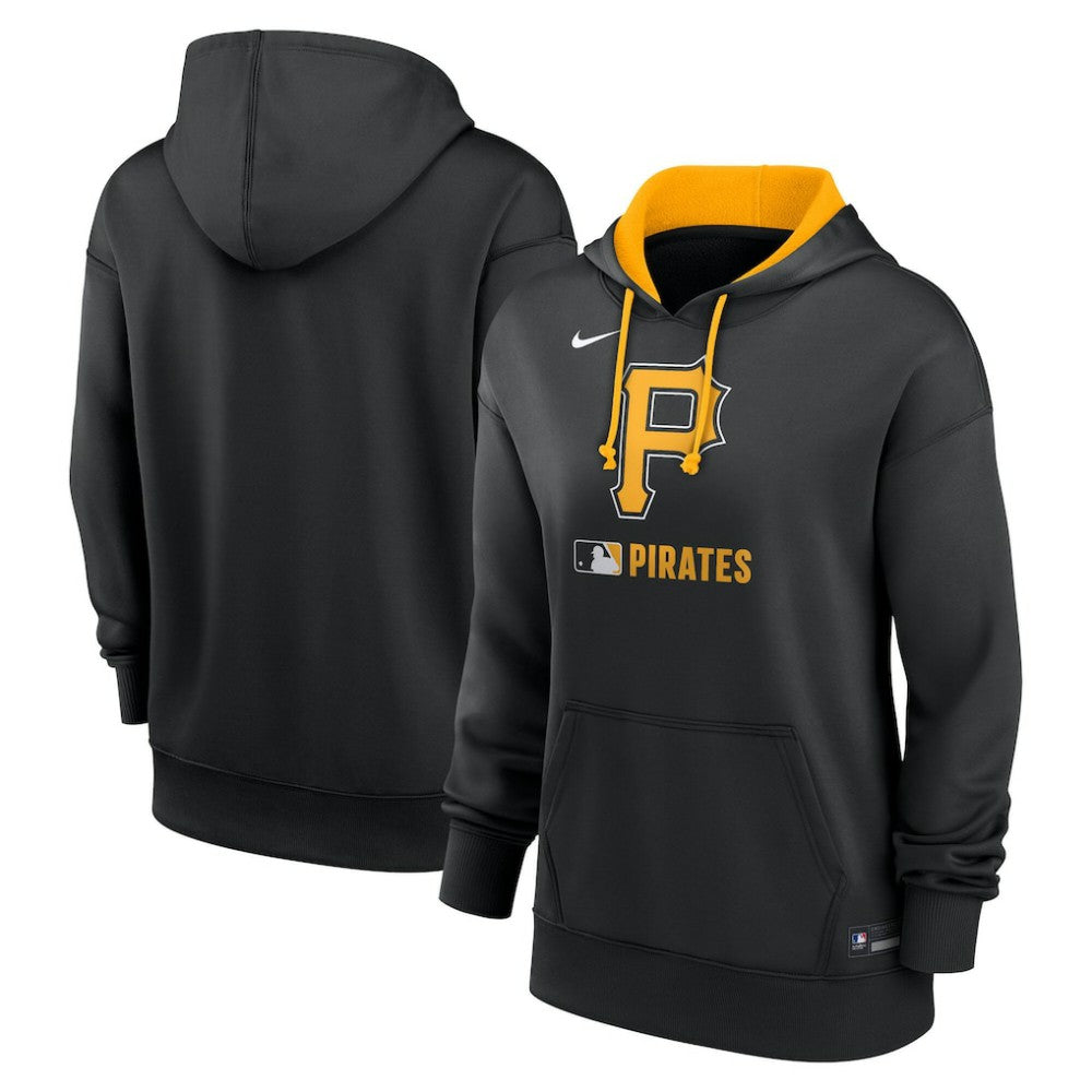 Pittsburgh Pirates Nike Women's Authentic Collection Therma-FIT Hoodie - Black - Nike Discount