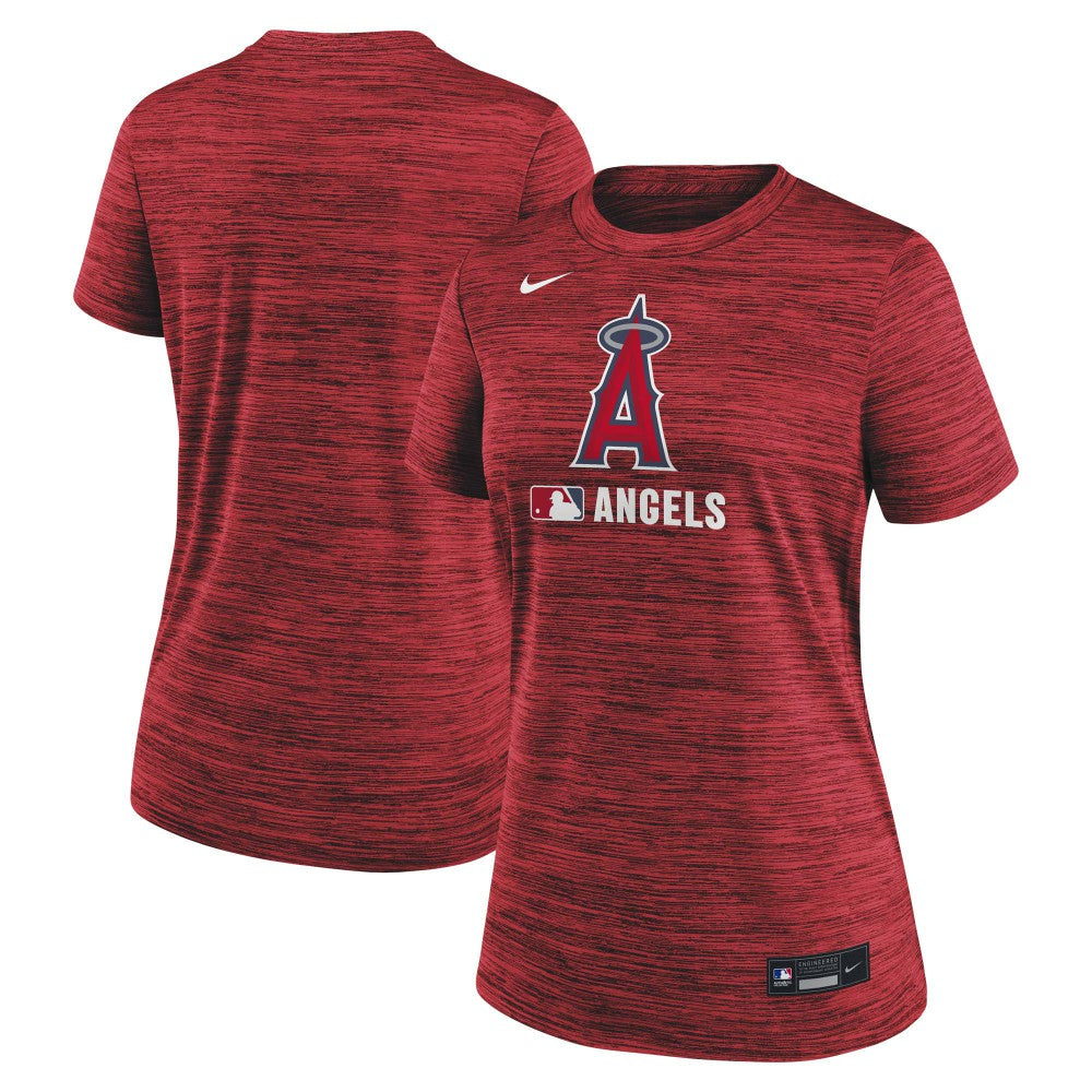 Los Angeles Angels Nike Women's Authentic Collection Velocity Dri-FIT T-Shirt - Red - Nike Lifestyle