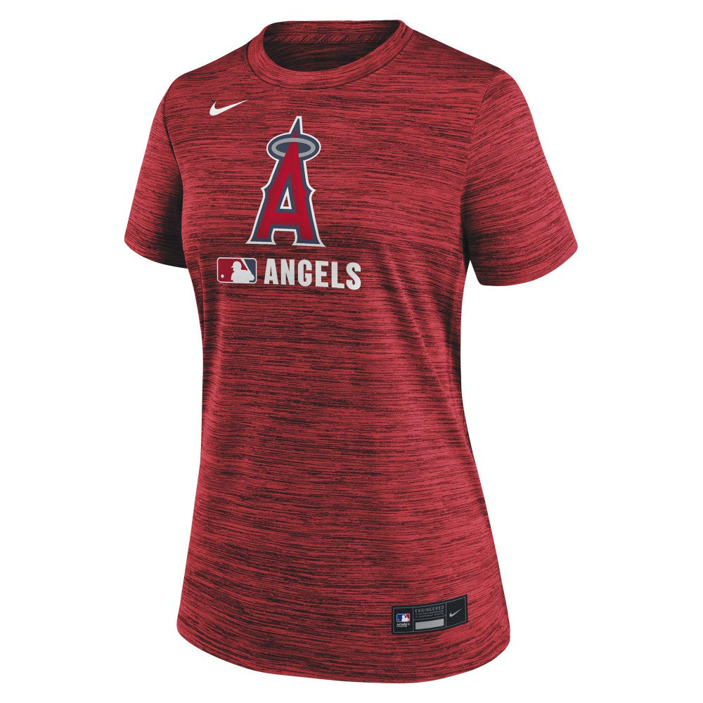 Los Angeles Angels Nike Women's Authentic Collection Velocity Dri-FIT T-Shirt - Red - Nike Lifestyle