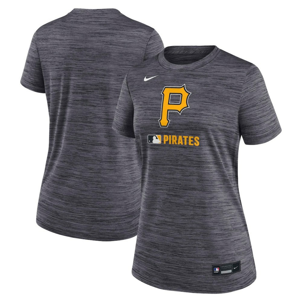Pittsburgh Pirates Nike Women's Authentic Collection Velocity Dri-FIT T-Shirt - Black - Nike Discount