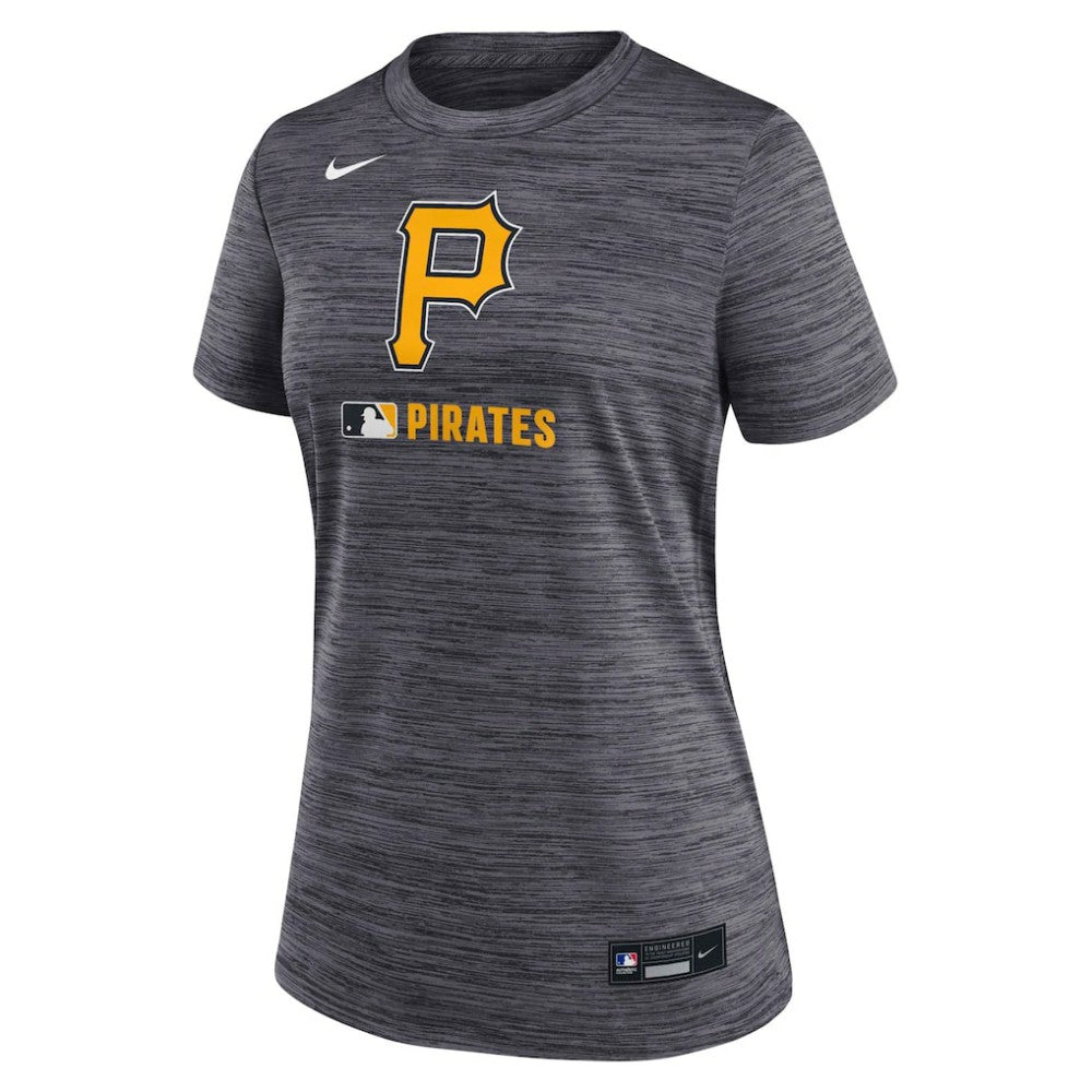 Pittsburgh Pirates Nike Women's Authentic Collection Velocity Dri-FIT T-Shirt - Black - Nike Discount