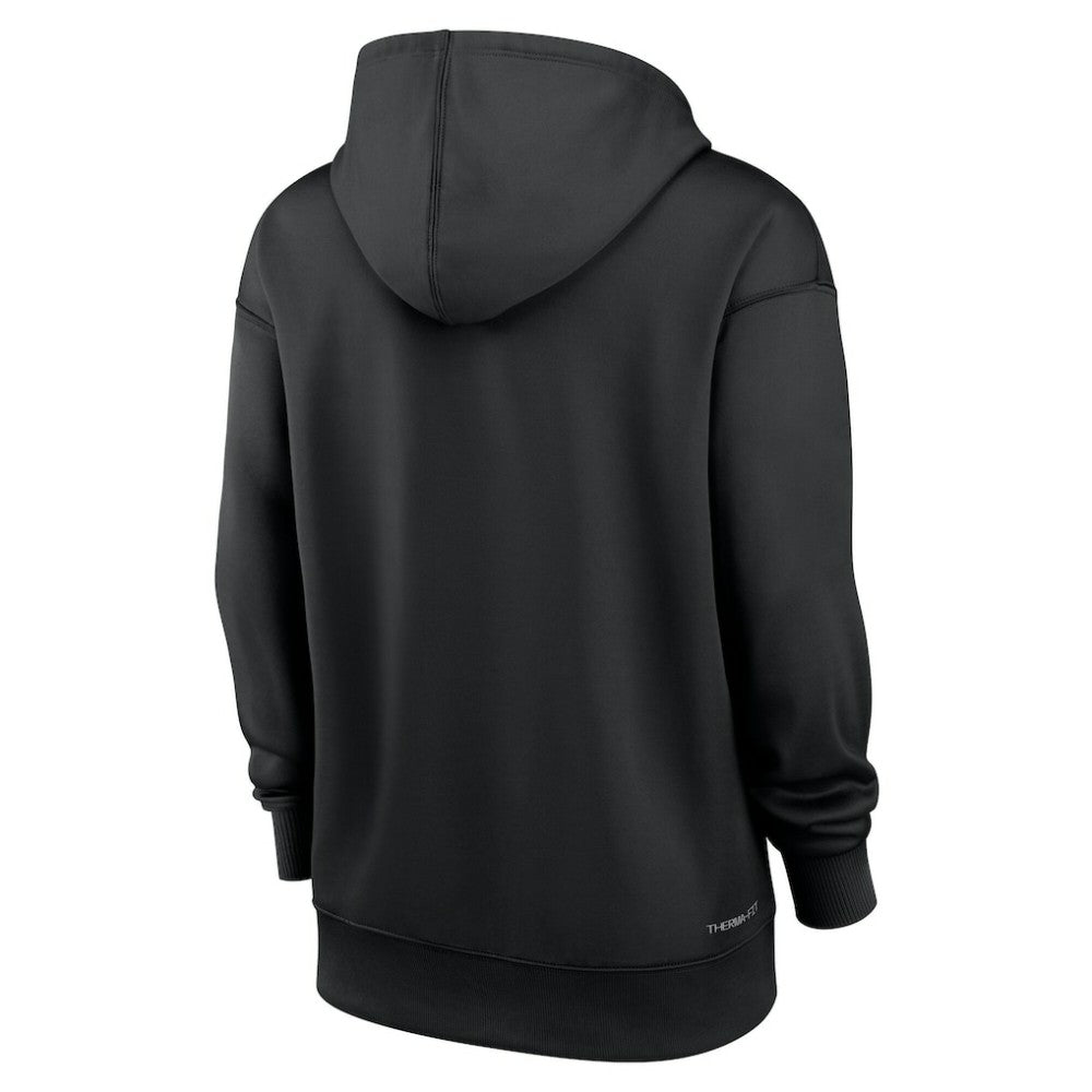 Tampa Bay Rays Nike Women's Authentic Collection Lockup Alternate Logo Therma Hoodie - Black - Nike Discount