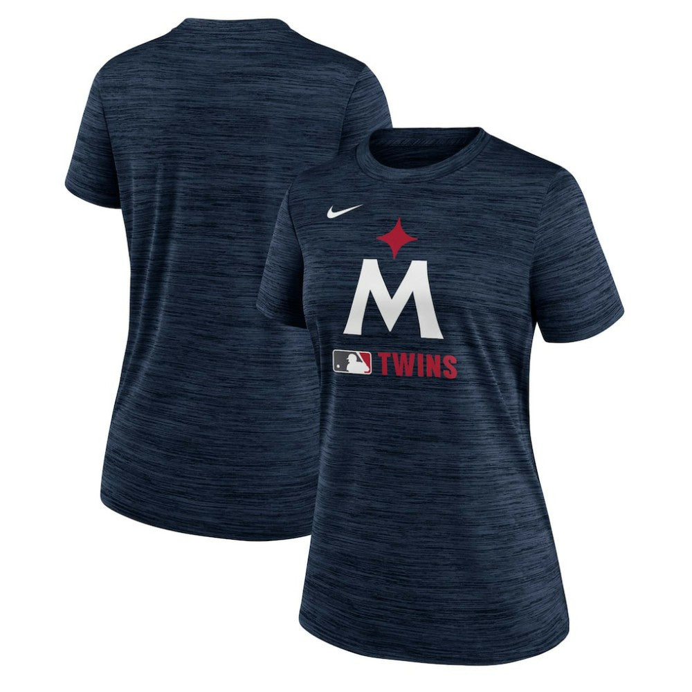 Minnesota Twins Nike Women's Authentic Collection Alternate Logo Velocity Dri-FIT  T-Shirt - Navy - Nike Online