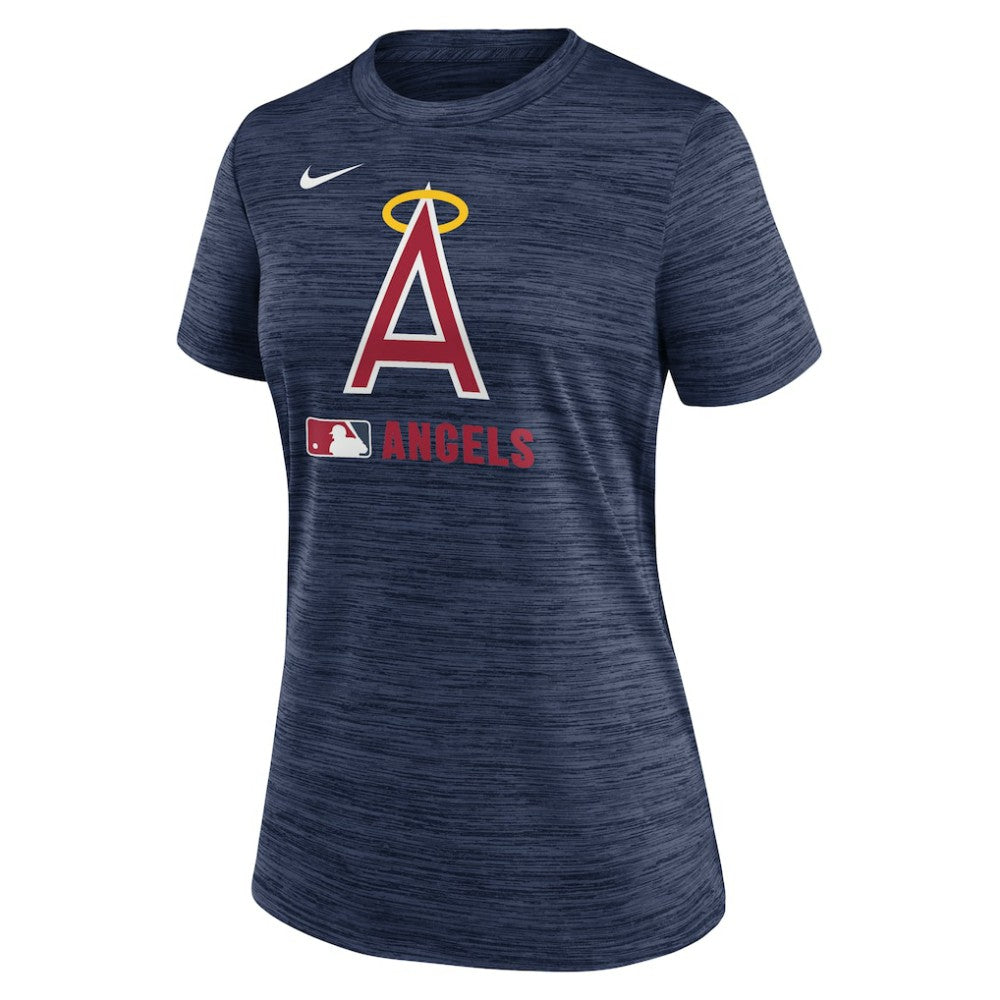 Los Angeles Angels Nike Women's Authentic Collection Alternate Logo Velocity Dri-FIT  T-Shirt - Navy - Nike Lifestyle