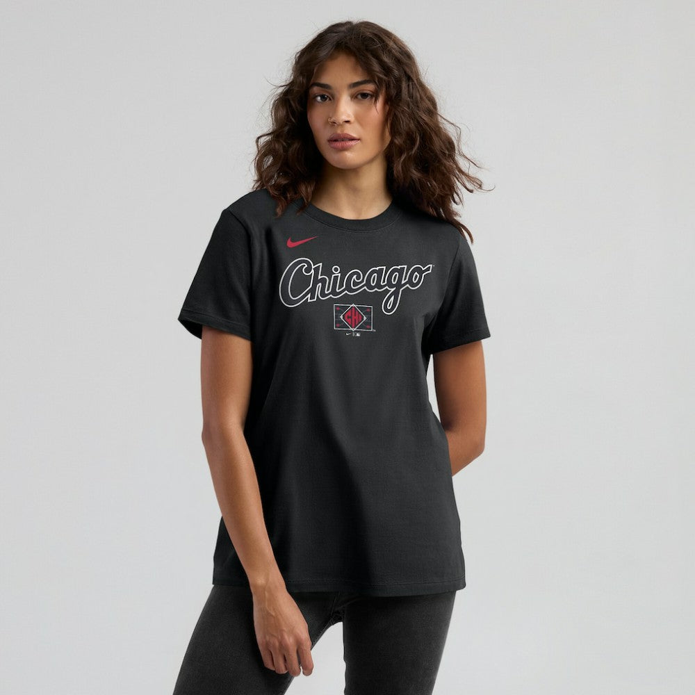 Chicago White Sox Nike Women's 2025 City Connect Wordmark T-Shirt - Black - Nike Discount