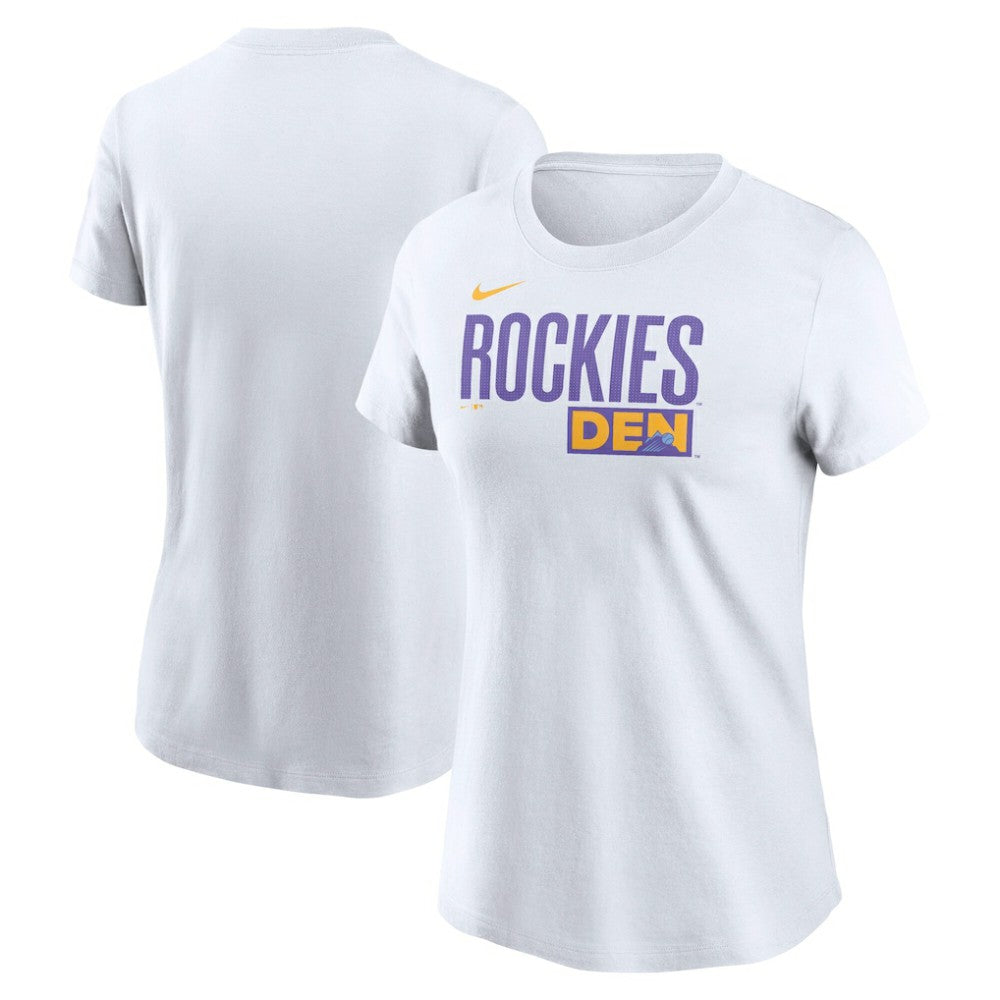 Colorado Rockies Nike Women's 2025 City Connect Wordmark T-Shirt - White - Nike Online