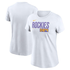 Colorado Rockies Nike Women's 2025 City Connect Wordmark T-Shirt - White - Nike Online
