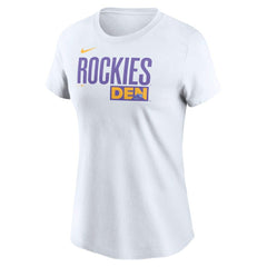 Colorado Rockies Nike Women's 2025 City Connect Wordmark T-Shirt - White - Nike Online