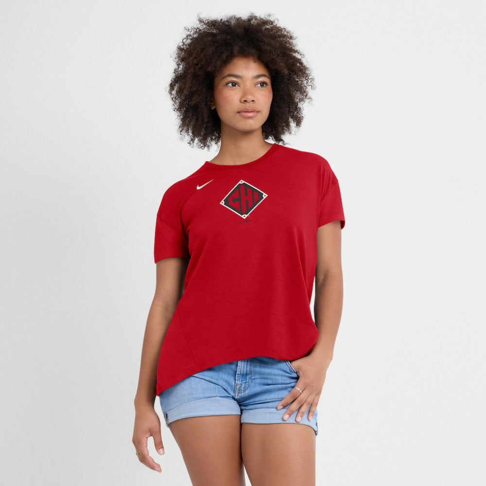 Chicago White Sox Nike Women's 2025 City Connect Flowy Fashion Tri-Blend Dri-FIT T-Shirt - Red - Nike Discount