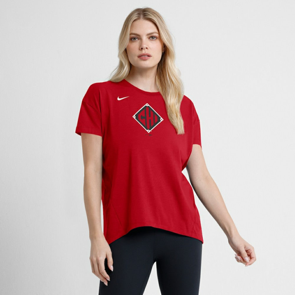 Chicago White Sox Nike Women's 2025 City Connect Flowy Fashion Tri-Blend Dri-FIT T-Shirt - Red - Nike Discount