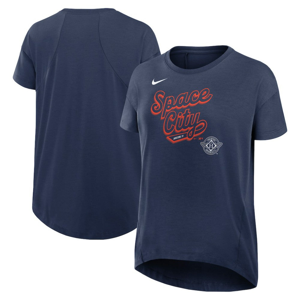 Houston Astros Nike Women's 2025 City Connect Flowy Fashion Tri-Blend Dri-FIT T-Shirt - Navy - Nike Sale