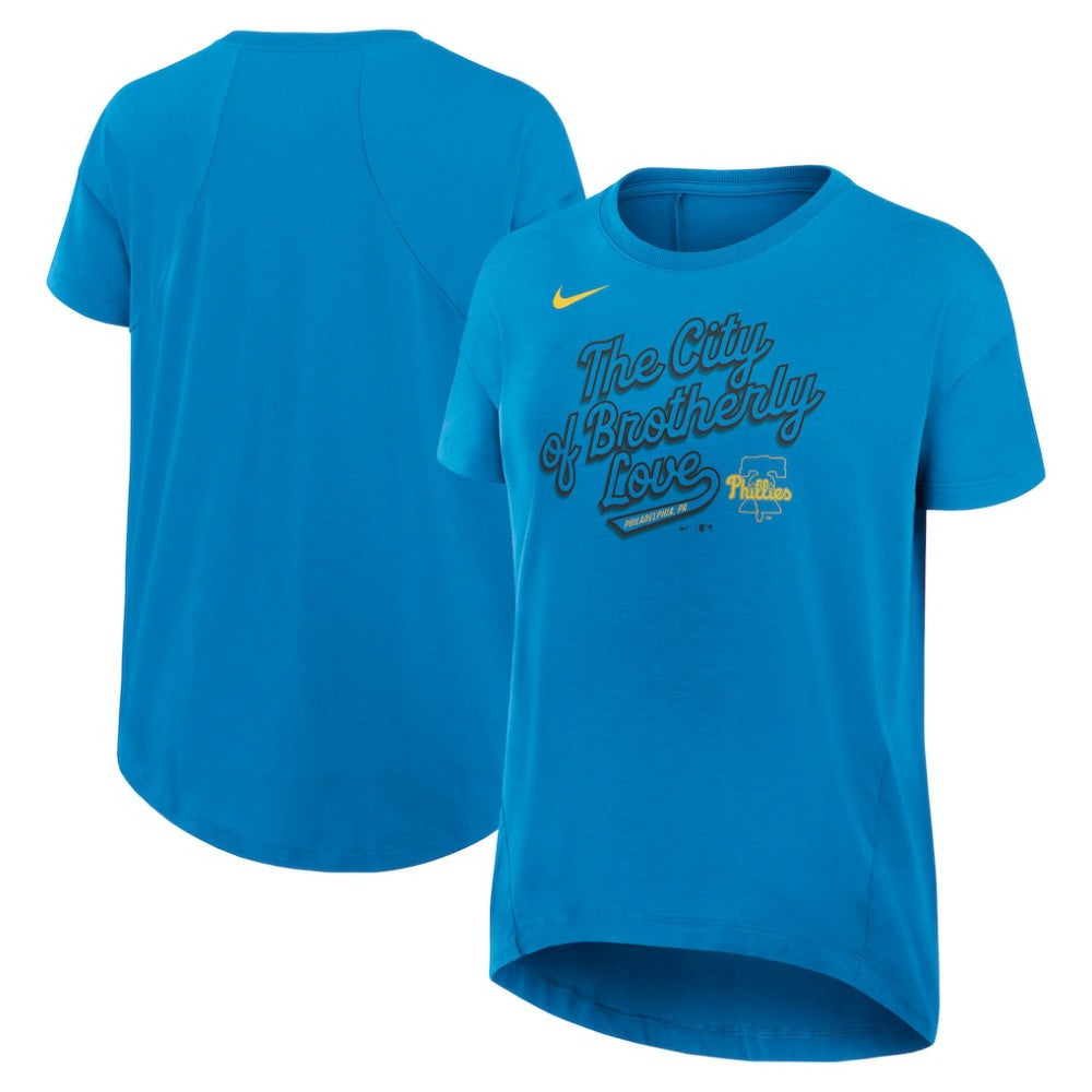 Philadelphia Phillies Nike Women's 2025 City Connect Flowy Fashion Tri-Blend Dri-FIT T-Shirt - Blue - Nike Discount