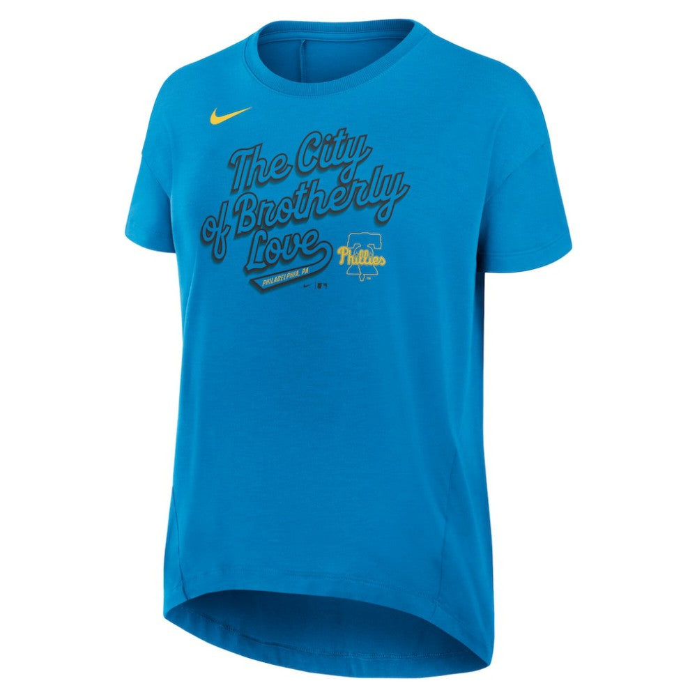 Philadelphia Phillies Nike Women's 2025 City Connect Flowy Fashion Tri-Blend Dri-FIT T-Shirt - Blue - Nike Discount