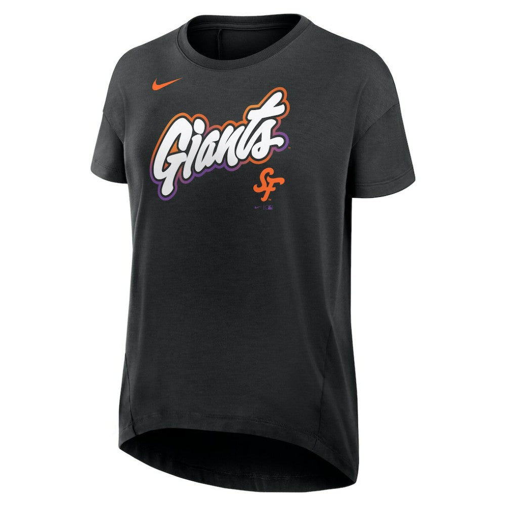 San Francisco Giants Nike Women's 2025 City Connect Flowy Fashion Tri-Blend Dri-FIT T-Shirt - Black - Nike Discount