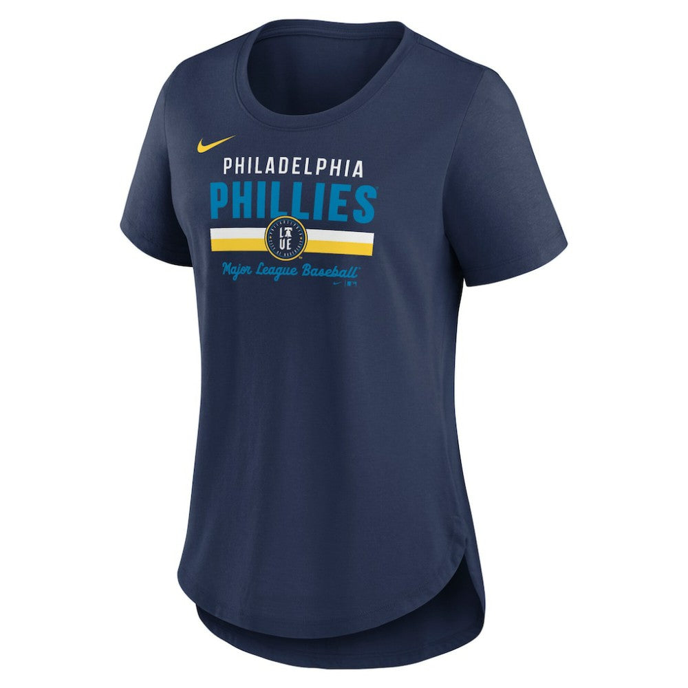 Philadelphia Phillies Nike Women's City Connect Lockup Tri-Blend T-Shirt - Navy - Nike Discount