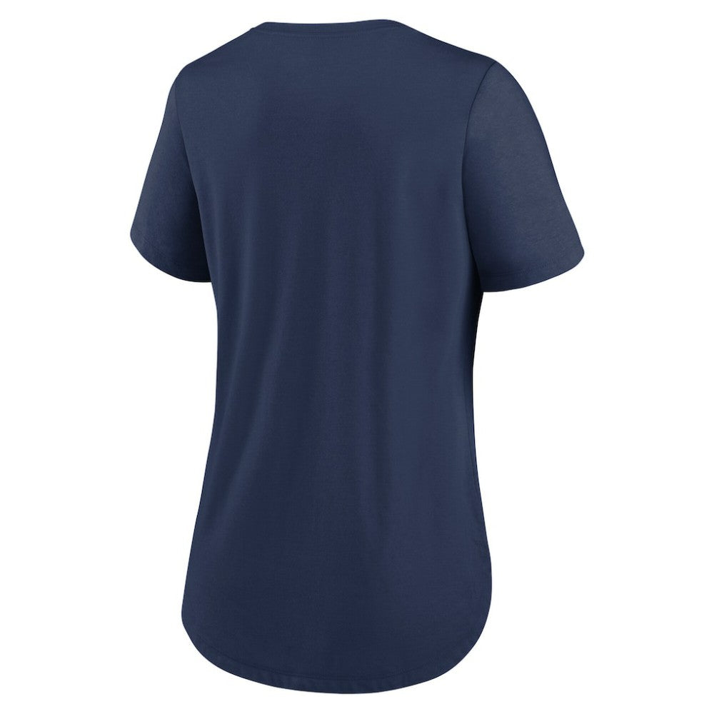Chicago Cubs Nike Women's City Connect Lockup Tri-Blend T-Shirt - Navy - Nike Lifestyle
