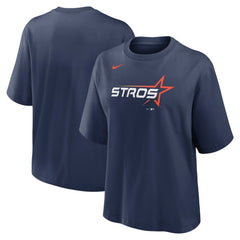 Houston Astros Nike Women's 2025 City Connect Logo Boxy T-Shirt - Navy - Nike on Sale