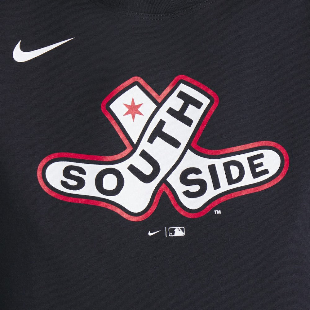 Chicago White Sox Nike Women's 2025 City Connect Logo Boxy T-Shirt - Black - Nike on Sale