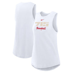 Atlanta Braves Nike Women's City Connect Tricode High Neck Dri-FIT Tank Top - White - Nike Lifestyle