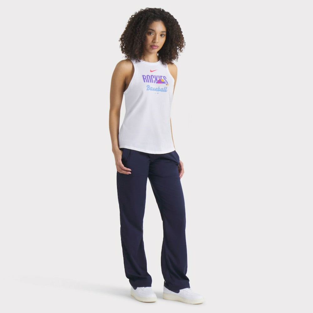Colorado Rockies Nike Women's City Connect Tricode High Neck Dri-FIT Tank Top - White - Nike on Sale