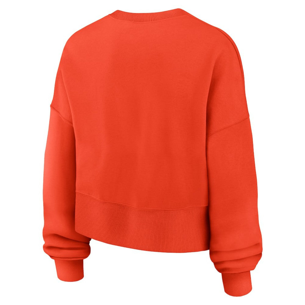 Houston Astros Nike Women's Oversized High Hip Pullover Sweatshirt - Orange - Nike Lifestyle