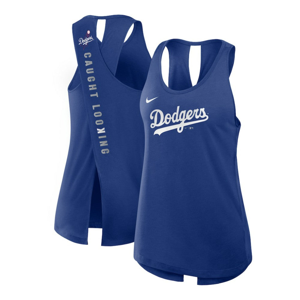 Los Angeles Dodgers Nike Open-Back Crisscross Dri-FIT Tank Top - Royal - Nike Sale