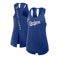 Los Angeles Dodgers Nike Open-Back Crisscross Dri-FIT Tank Top - Royal - Nike Sale