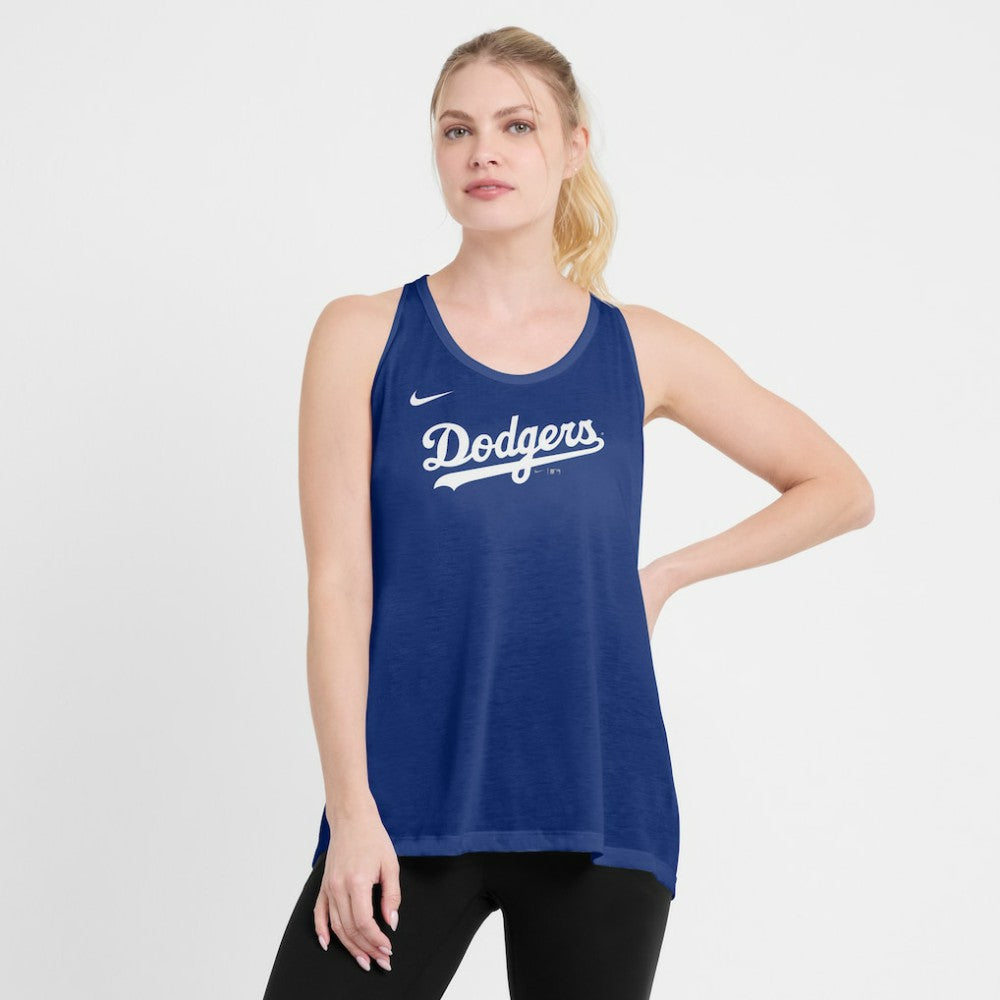Los Angeles Dodgers Nike Open-Back Crisscross Dri-FIT Tank Top - Royal - Nike Sale