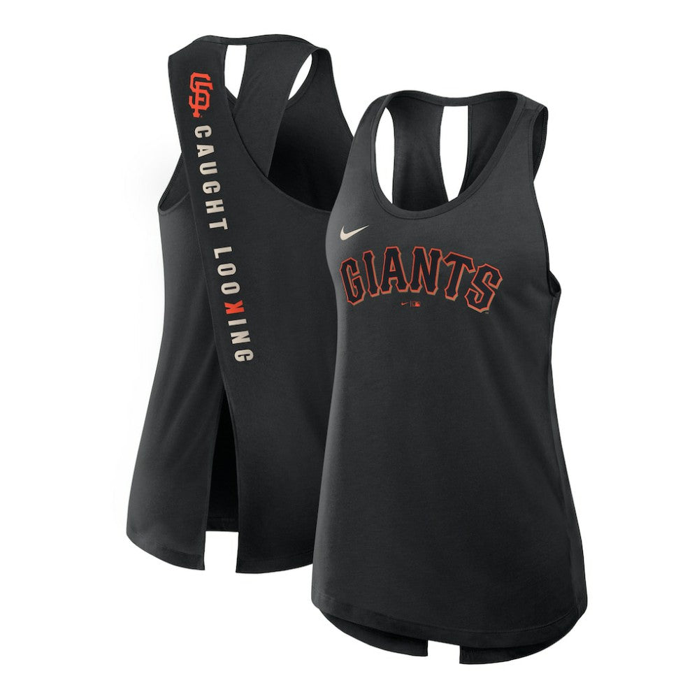 San Francisco Giants Nike Open-Back Crisscross Dri-FIT Tank Top - Black - Nike Discount