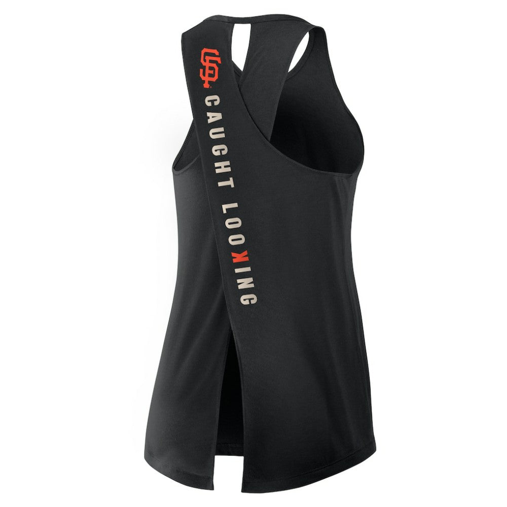 San Francisco Giants Nike Open-Back Crisscross Dri-FIT Tank Top - Black - Nike Discount