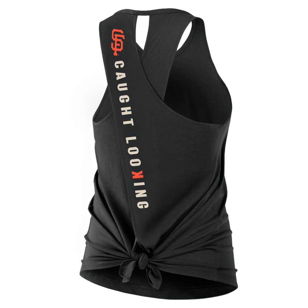 San Francisco Giants Nike Open-Back Crisscross Dri-FIT Tank Top - Black - Nike Discount