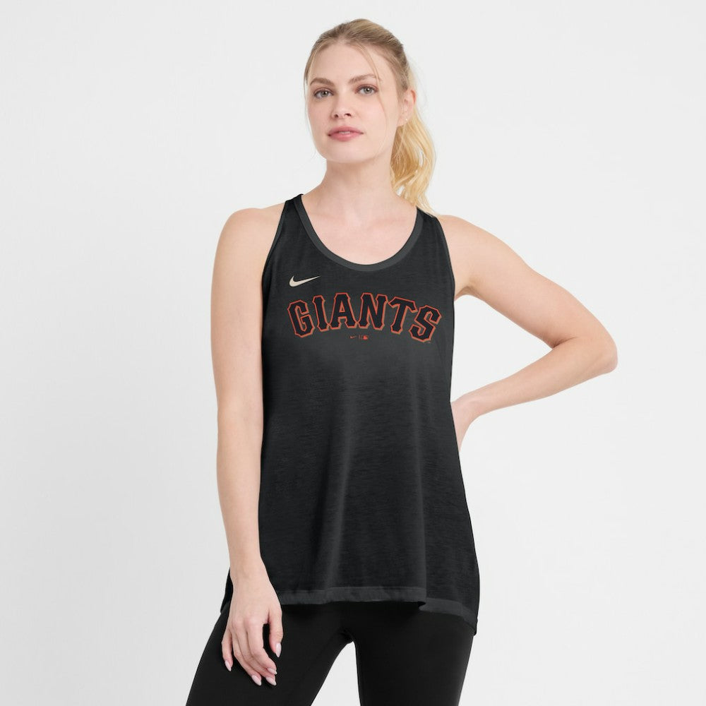 San Francisco Giants Nike Open-Back Crisscross Dri-FIT Tank Top - Black - Nike Discount