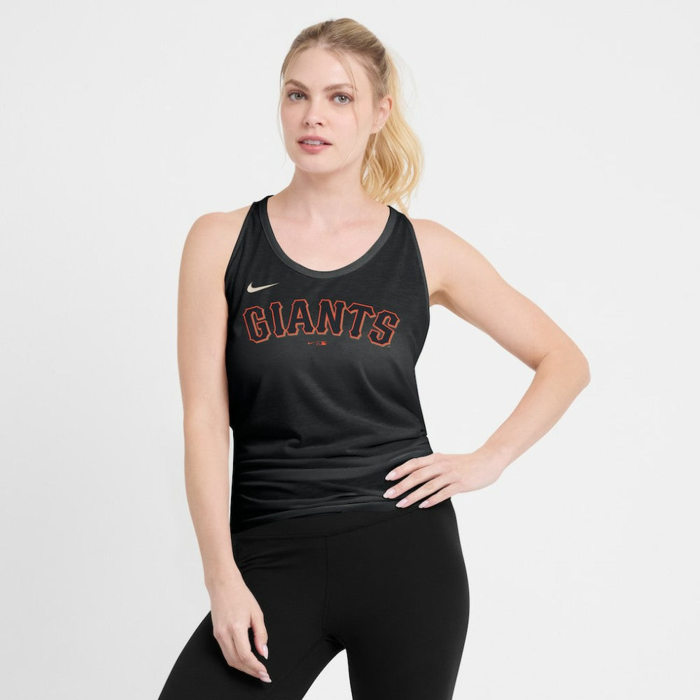 San Francisco Giants Nike Open-Back Crisscross Dri-FIT Tank Top - Black - Nike Discount