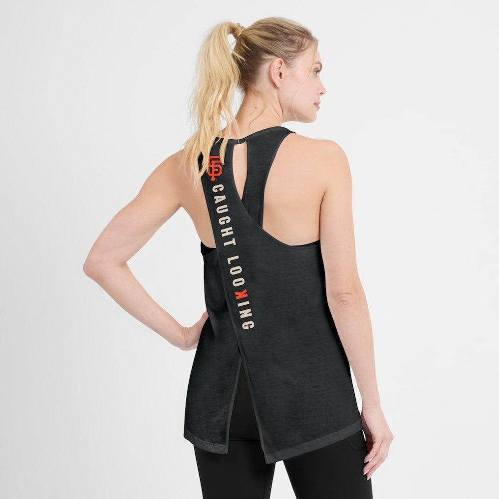 San Francisco Giants Nike Open-Back Crisscross Dri-FIT Tank Top - Black - Nike Discount