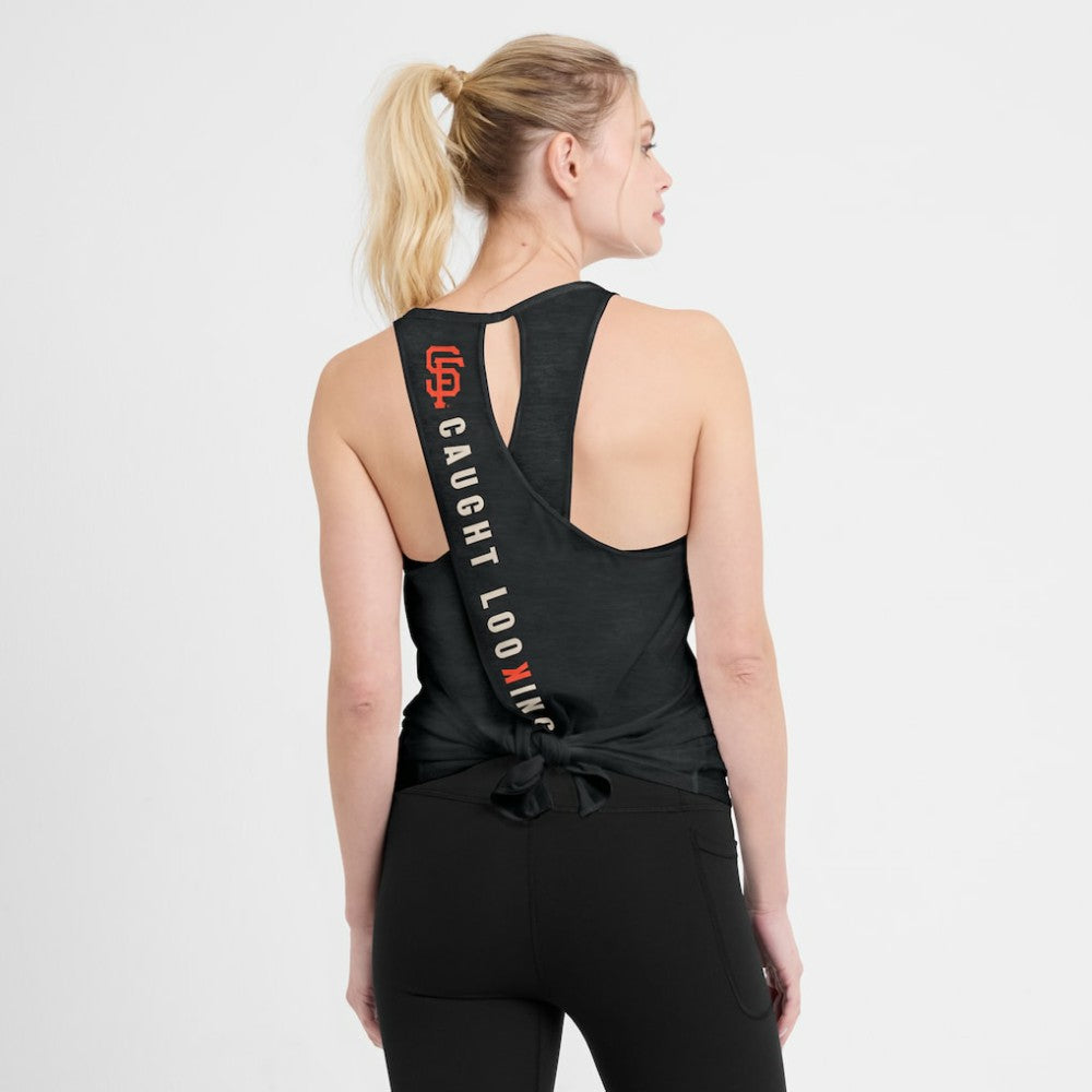 San Francisco Giants Nike Open-Back Crisscross Dri-FIT Tank Top - Black - Nike Discount