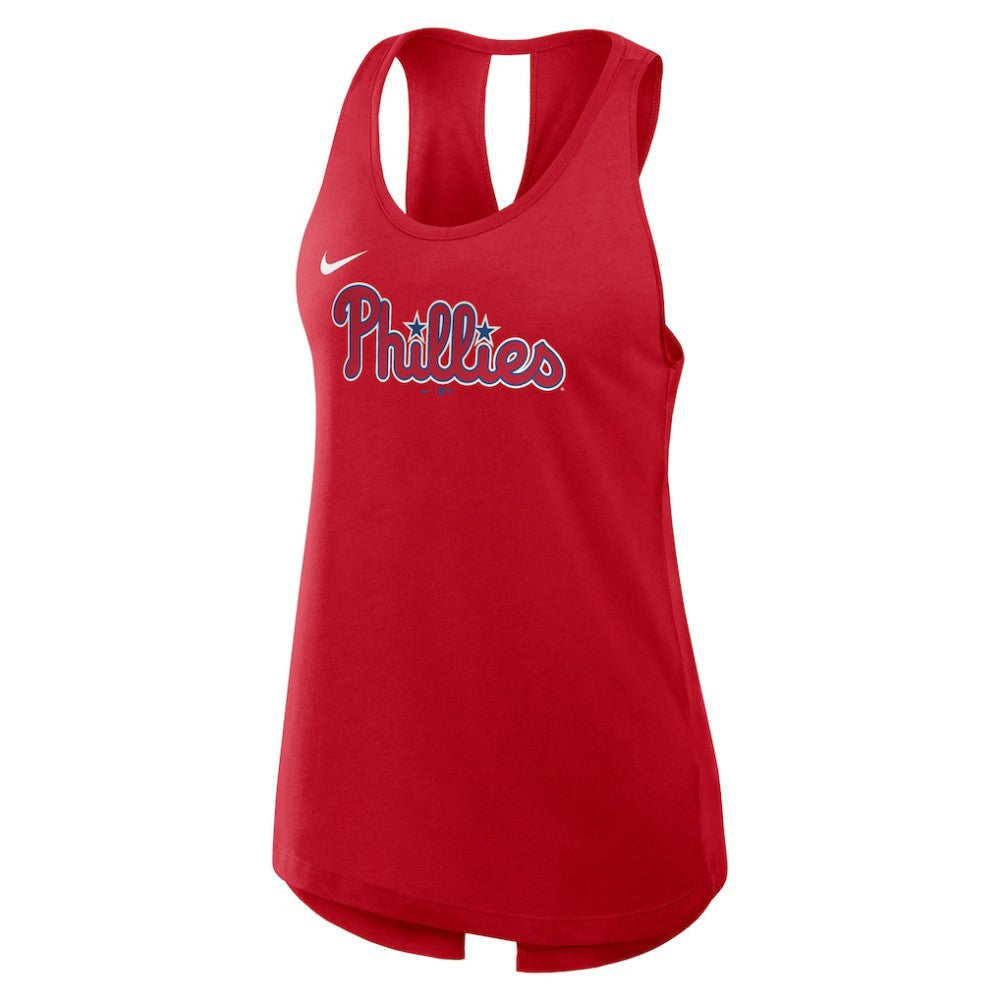 Philadelphia Phillies Nike Open-Back Crisscross Dri-FIT Tank Top - Red - Nike Lifestyle