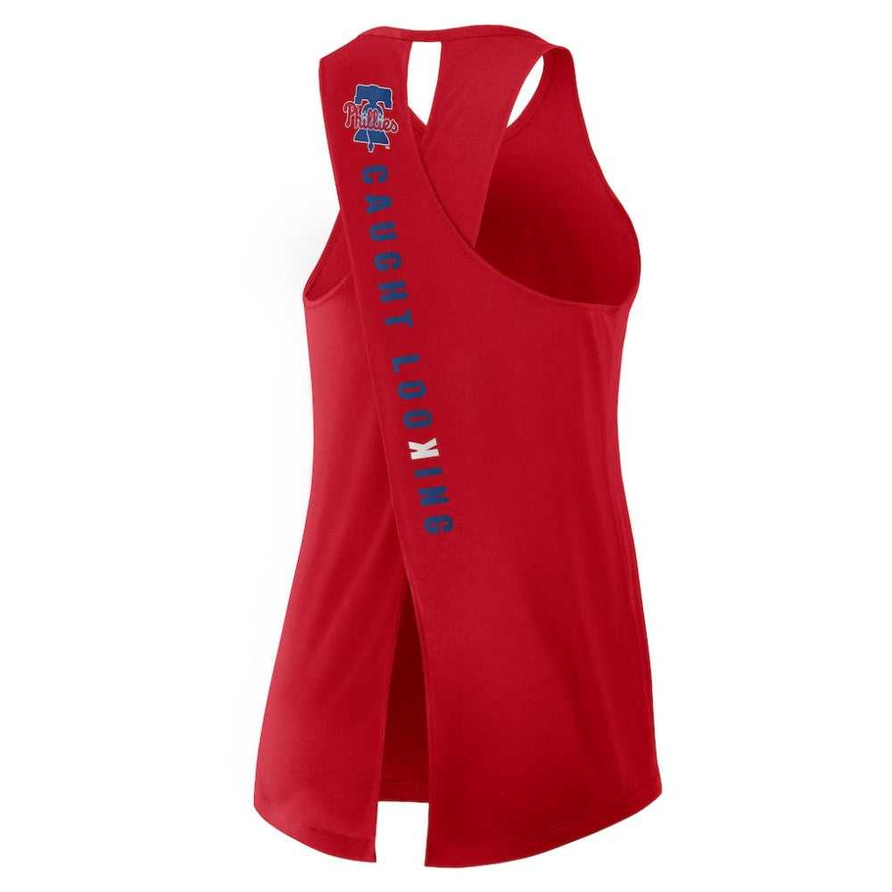 Philadelphia Phillies Nike Open-Back Crisscross Dri-FIT Tank Top - Red - Nike Lifestyle