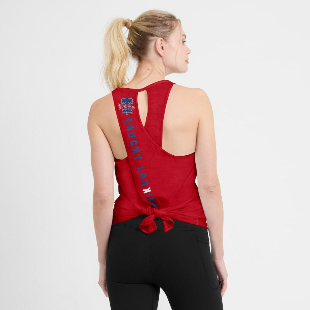 Philadelphia Phillies Nike Open-Back Crisscross Dri-FIT Tank Top - Red - Nike Lifestyle