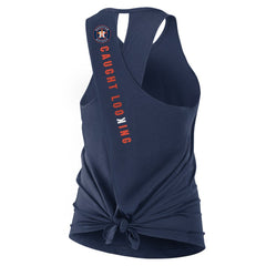 Houston Astros Nike Open-Back Crisscross Dri-FIT Tank Top - Navy - Nike on Sale