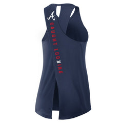 Atlanta Braves Nike Open-Back Crisscross Dri-FIT Tank Top - Navy - Nike Discount
