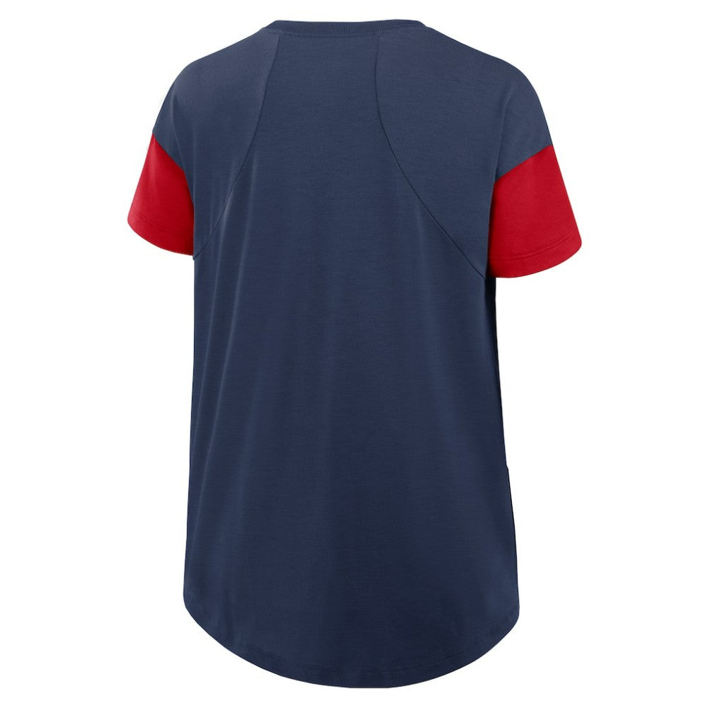 Atlanta Braves Nike Women's Flowy Fashion Tri-Blend Dri-FIT T-Shirt - Navy - Nike on Sale