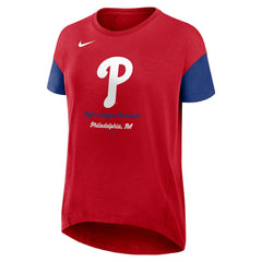 Philadelphia Phillies Nike Women's Flowy Fashion Tri-Blend Dri-FIT T-Shirt - Red - Nike Discount