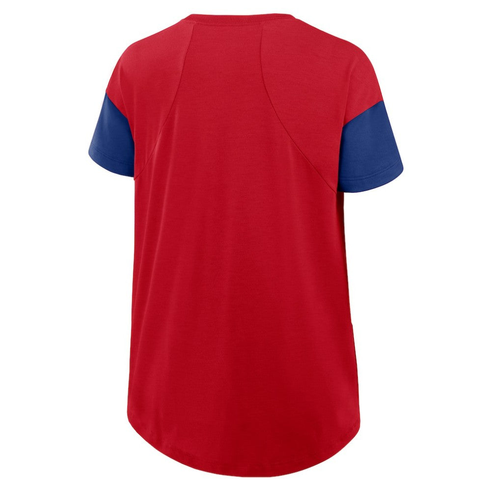 Philadelphia Phillies Nike Women's Flowy Fashion Tri-Blend Dri-FIT T-Shirt - Red - Nike Discount