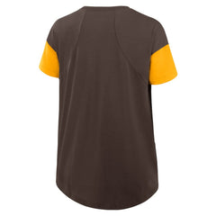 San Diego Padres Nike Women's Flowy Fashion Tri-Blend Dri-FIT T-Shirt - Brown - Nike Discount