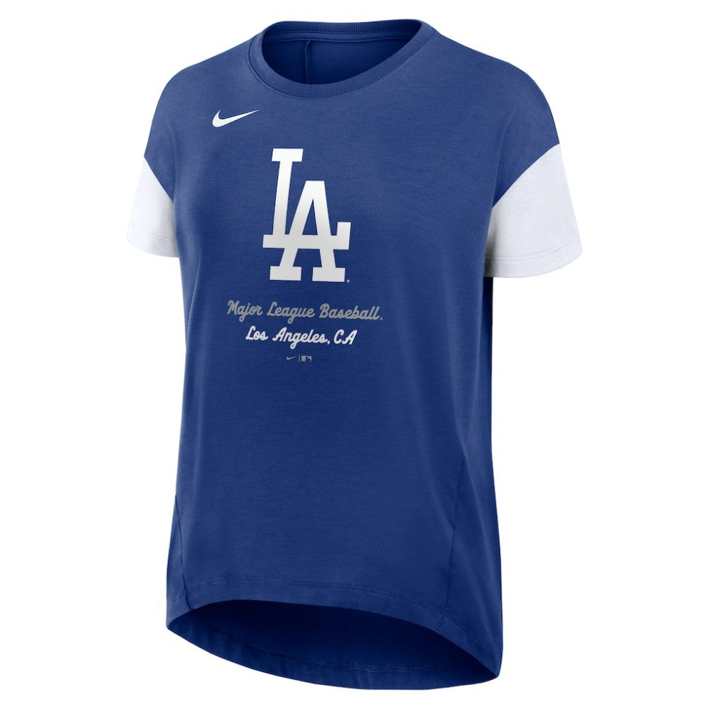 Los Angeles Dodgers Nike Women's Flowy Fashion Tri-Blend Dri-FIT T-Shirt - Royal - Nike Online